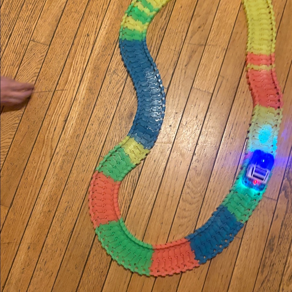 Vibrant Multi-Color Track Set with Light-Up Car - Picture 6 of 6